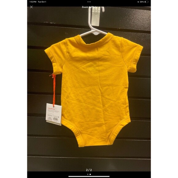 Butterfly Yellow Christian Robinson Tgt NWT  Gender Neutral Bodysuit 3-6 - Picture 2 of 3